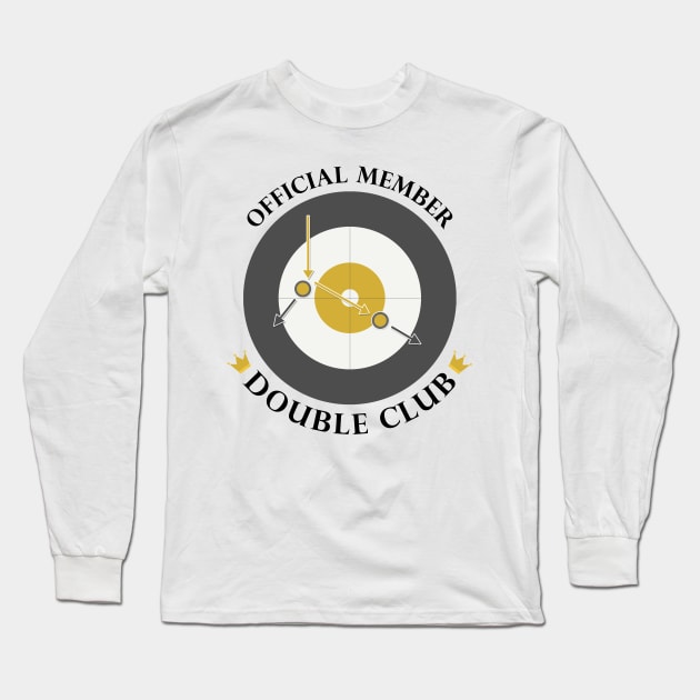 The "Double Club" - Black Text Long Sleeve T-Shirt by itscurling